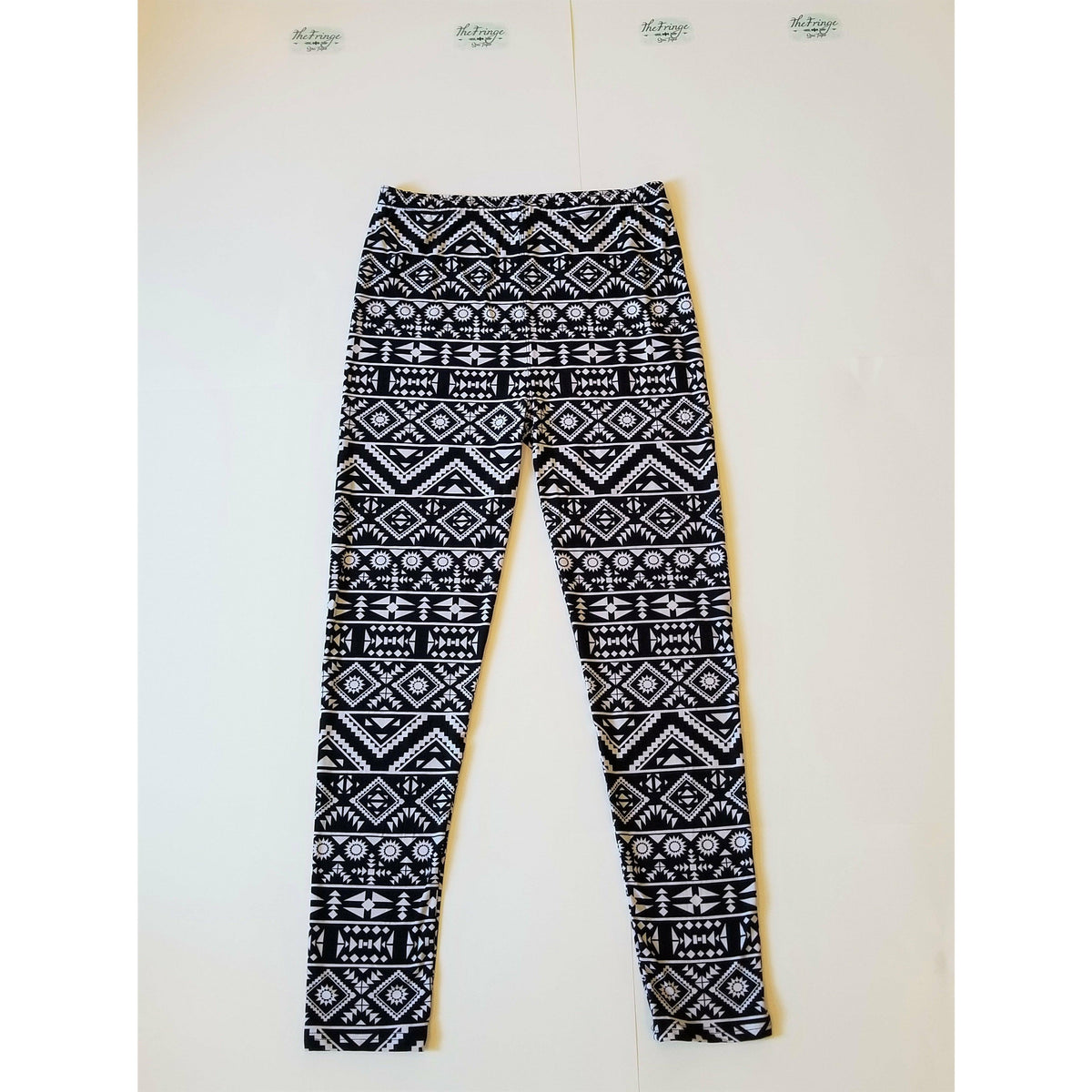 BLACK AND WHITE AZTEC PRINT PANTS - The Fringe Spa'Tique