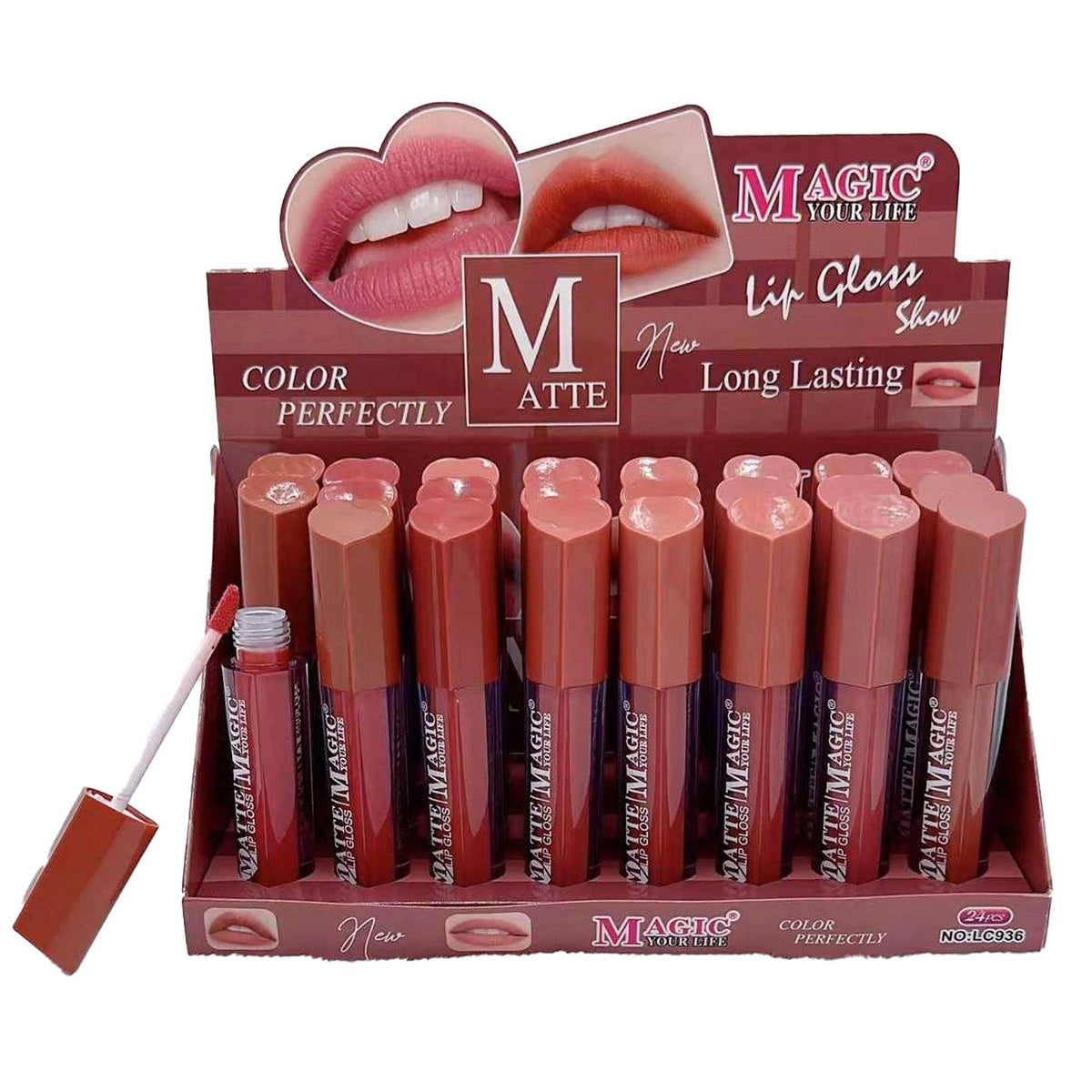 TAPA fashion - MAGIC YOUR LIFE HERAT MATTE LIP GLOSS 936 (24PC): ASSORTED