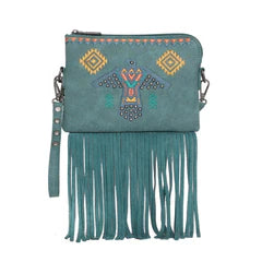 Wrangler Embroidered Fringe Collection Clutch/Wristlet/Crossbody - The Fringe Spa'Tique