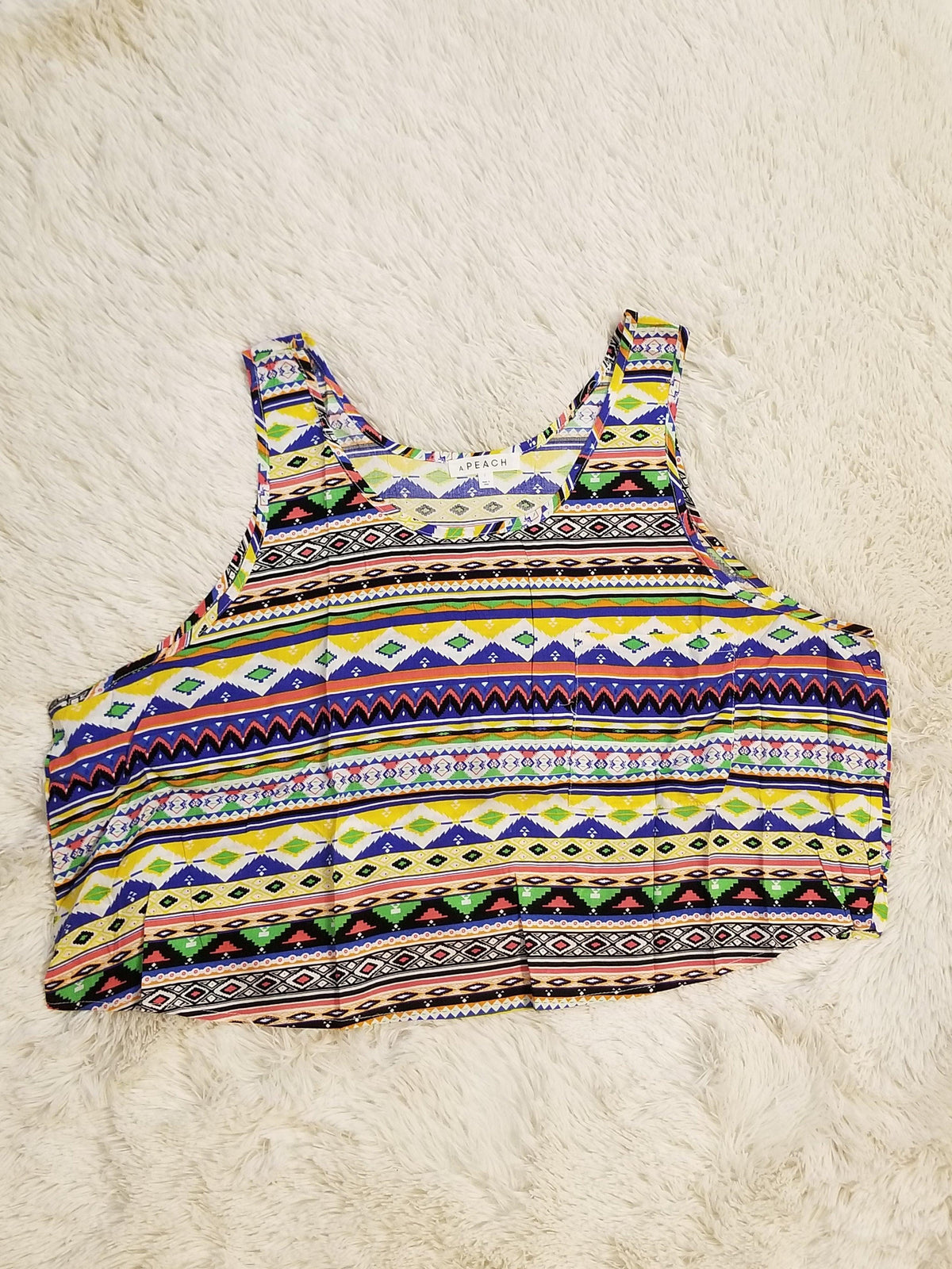 TRIBAL PRINT CROP TANK - The Fringe Spa'Tique
