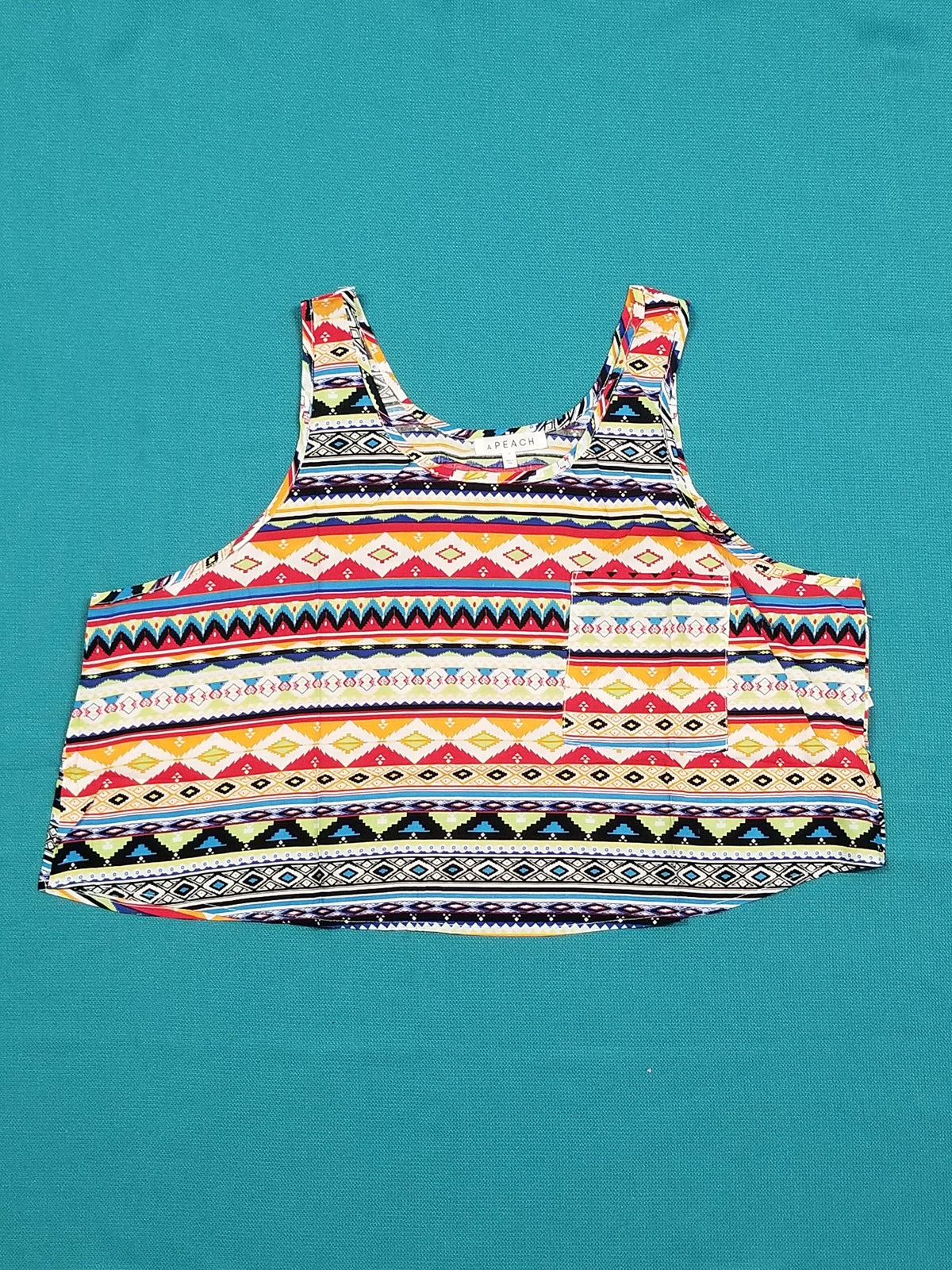 TRIBAL PRINT CROP TANK - The Fringe Spa'Tique