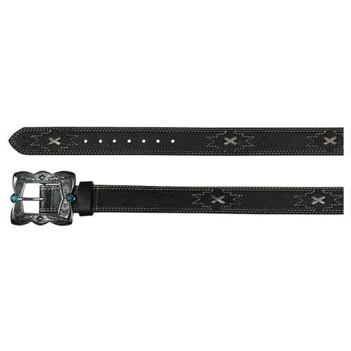 CATCHFLY LADIES BELT BLACK AZTEC - The Fringe Spa'Tique