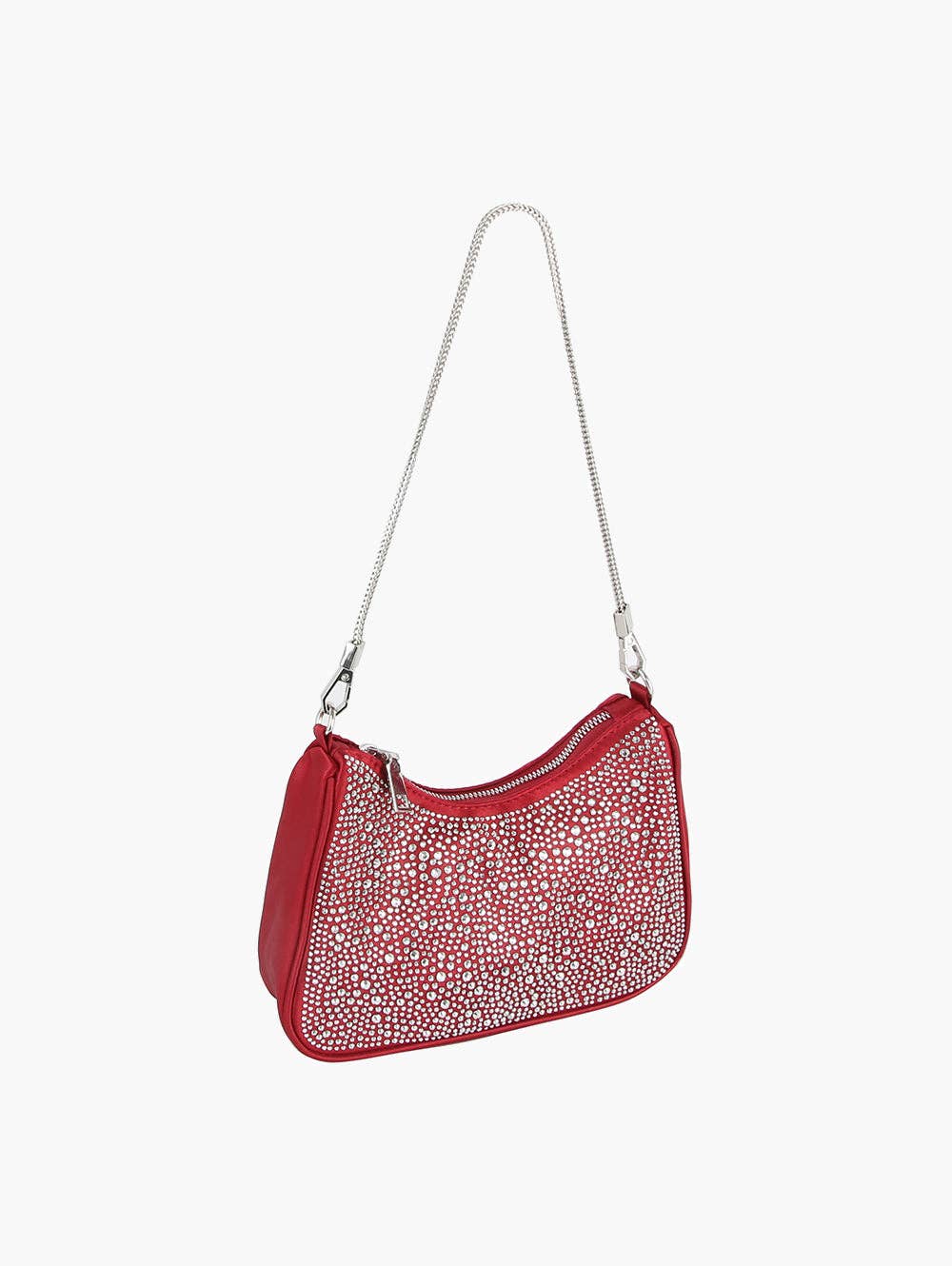 Handbag Factory Corp - Rhinestone Sparkler Hobo Handbag: BLACK