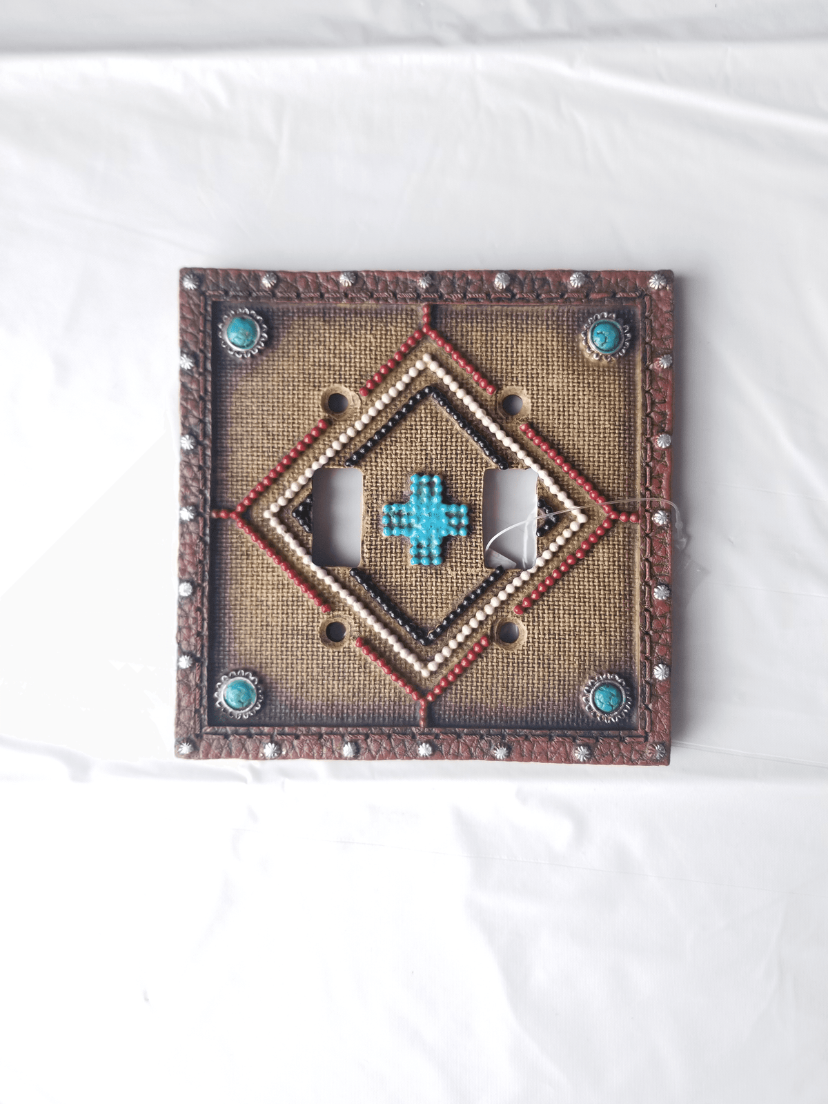 MW double lightswitch cover dark brown - The Fringe Spa'Tique