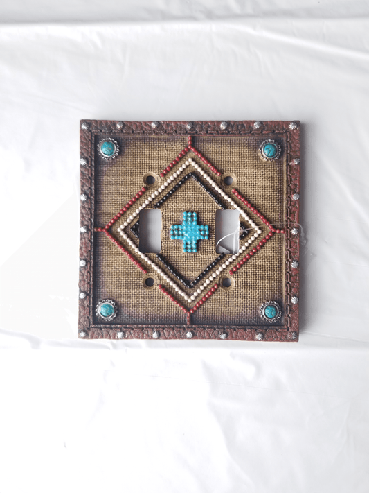 MW double lightswitch cover dark brown - The Fringe Spa'Tique