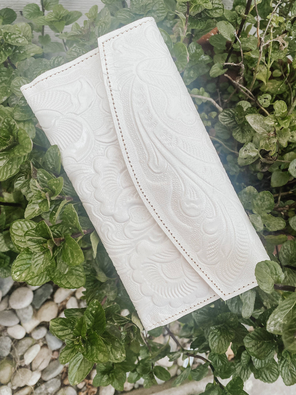 Rancho515 - Leather Handtooled Wallet | Handcrafted: Sand