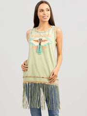 Delila Women Eagle Ridge Graphic Sleeveless Tee - The Fringe Spa'Tique