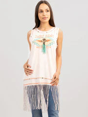 Delila Women Eagle Ridge Graphic Sleeveless Tee - The Fringe Spa'Tique