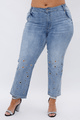 Vintage washed Grommet jean - The Fringe Spa'Tique