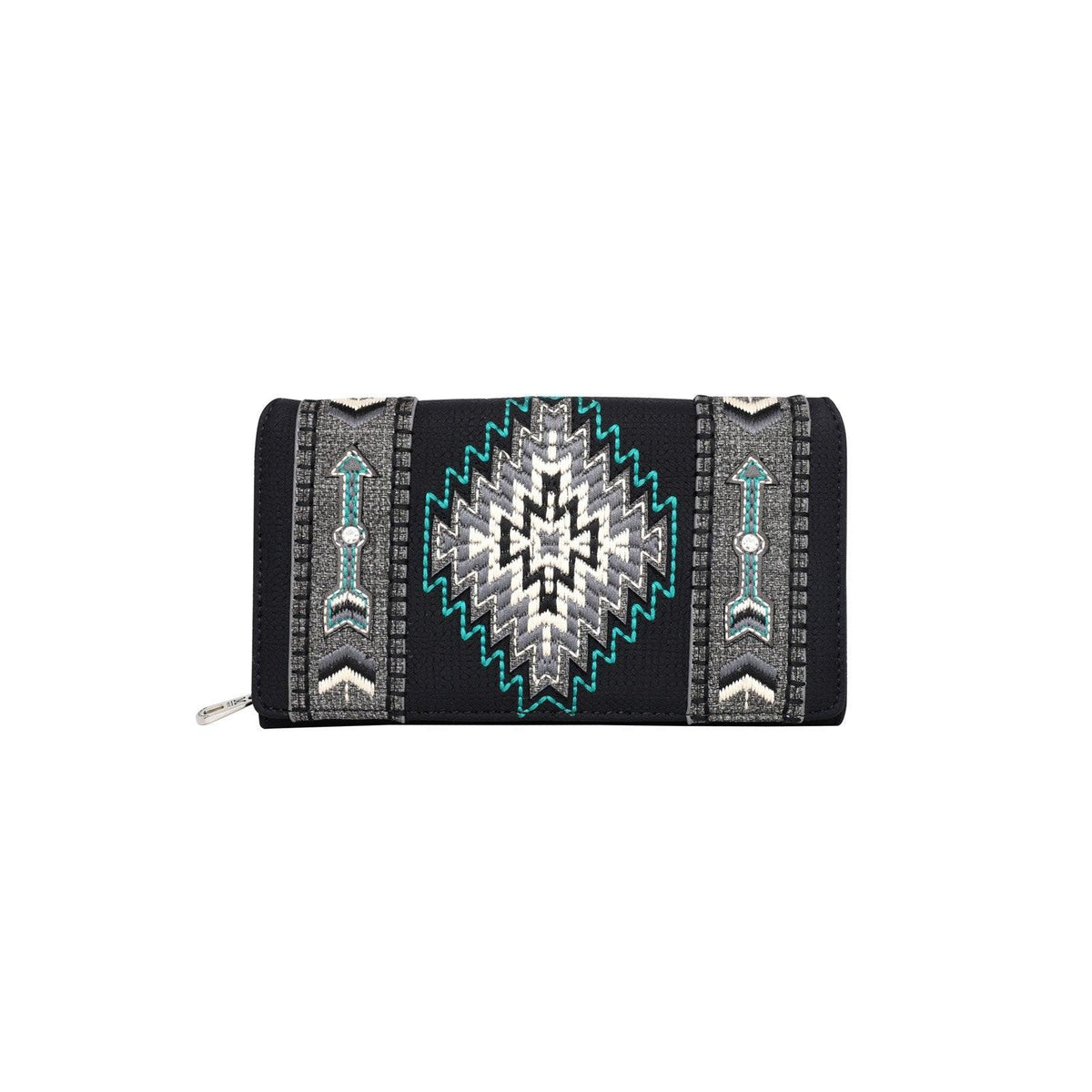Montana West Aztec Collection Wallet Black Arrow - The Fringe Spa'Tique