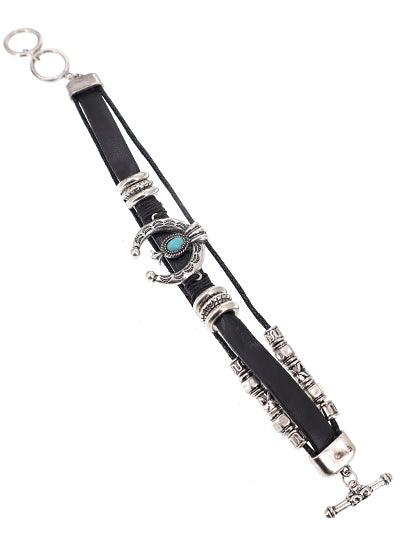 Western Faux Leather Blossom Bracelet - The Fringe Spa'Tique