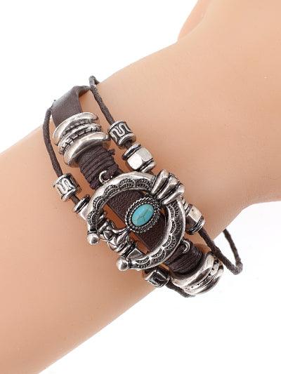 Western Faux Leather Blossom Bracelet - The Fringe Spa'Tique