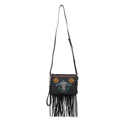 Wrangler Embroidered Fringe Collection Clutch/Wristlet/Crossbody - The Fringe Spa'Tique